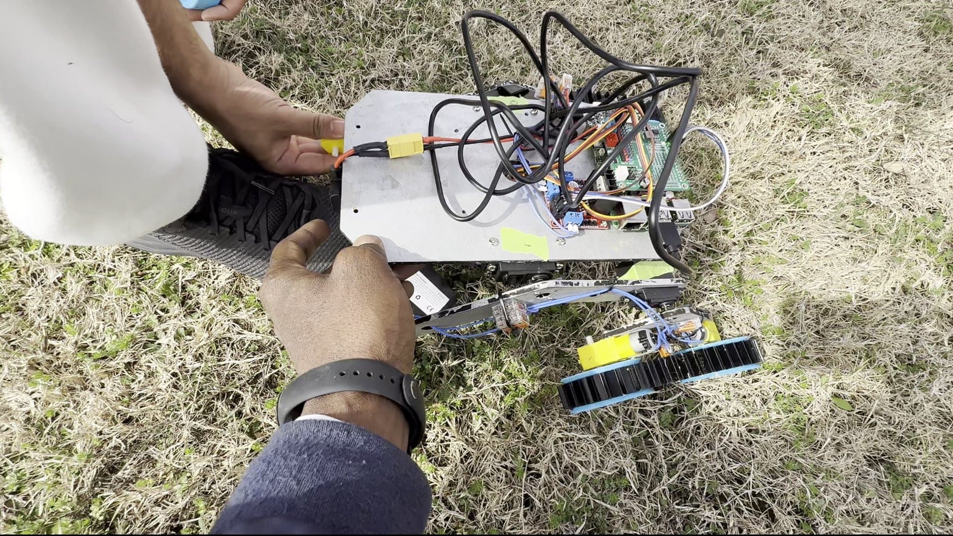 Rover electronics and wiring close-up